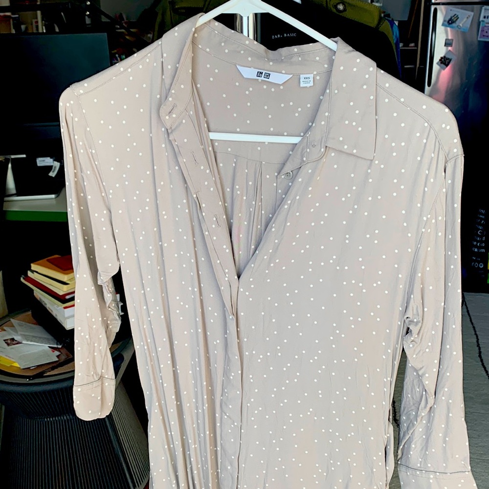 Uniqlo gray shirt dress